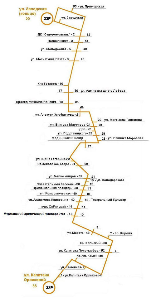 Карта мурманска с транспортом